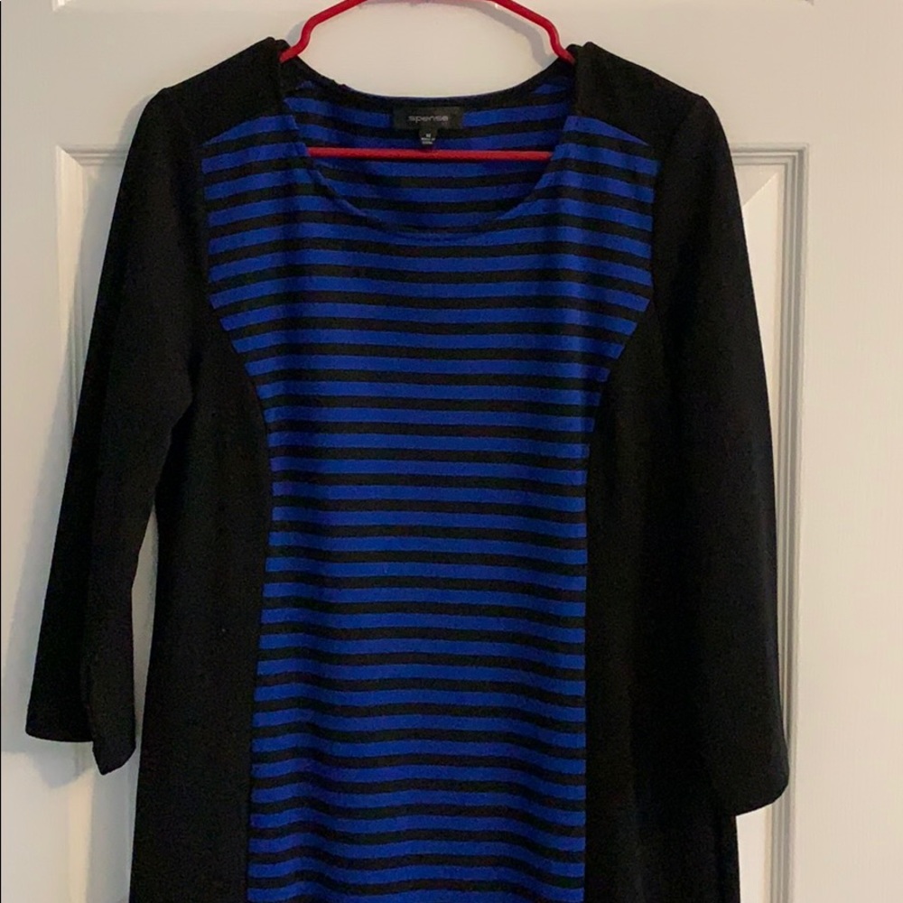 Black & Blue Striped Dress
